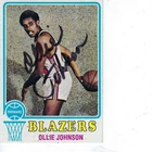 OLLIE JOHNSON SIGNED 1973-74 TOPPS BASKETBALL #109 - PORTLAND TRAIL BLAZERS