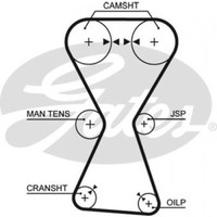 Gates Timing Belt Powergrip® 5255XS