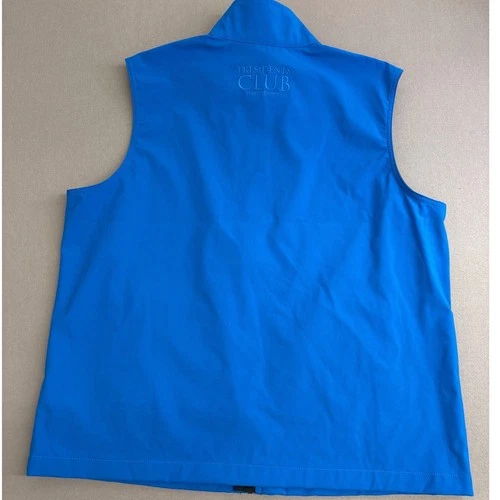 Trimark Mens Royal Blue Softshell Full Zip Vest Presidents Club XL 12504 image 2