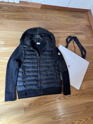 Moncler Herren Strickjacke schwarz mit Kapuze Gr. L Top Zustand