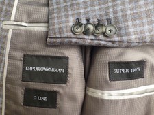 Emporio Armani Blazer 54R Plaid Excellent Condition Jacket Sport Coat