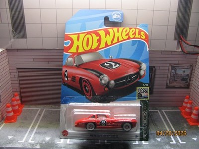 2023 Hot Wheels Mercedes-Benz 300 SL Red, w/Real Riders Wheel Swap