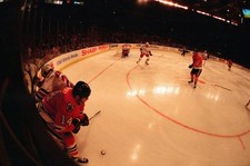 Defenseman Jeff Beukeboom New York Rangers battles in the corner fo- Old Photo 1