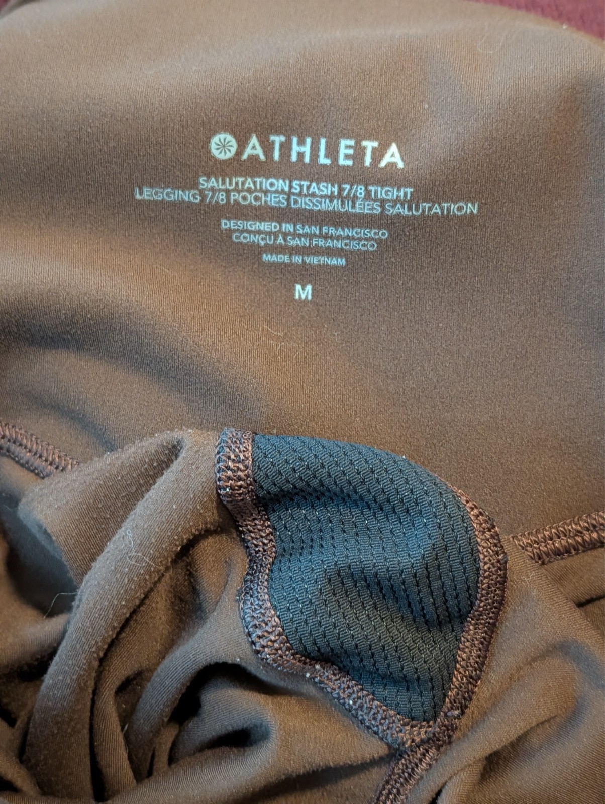 Athleta Salutation Stash Compression Brown 7/8 Le… - image 8