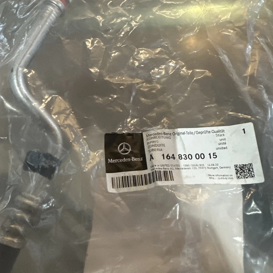 Mangueras de aire acondicionado originales Mercedes Benz ML350 2006-2011 1648300015 Foto 2 de 2
