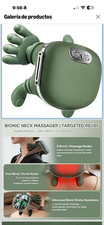 Green Neck Massager 8 Massage Heads Heated Shiatsu for Neck Shoulder Back