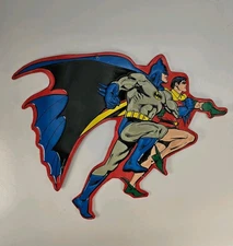 Vintage Batman and Robin comic book collectible metal sign Open Road Brand