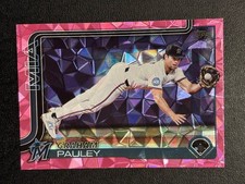 2025 Topps Update Series - Graham Pauley #US188 Pink Diamante Foil Miami Marlins