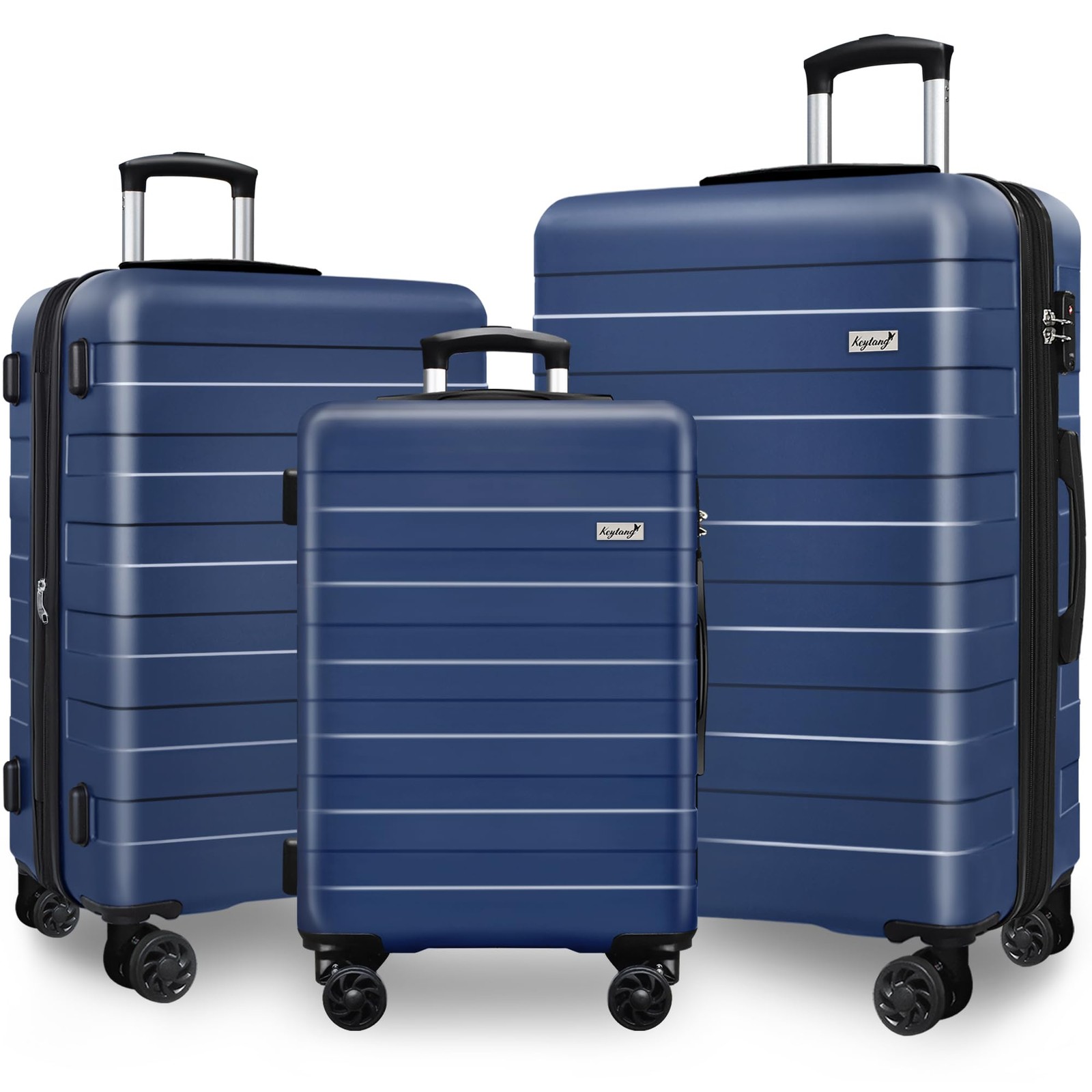 Zebra 20" Expandable Carry-On, Lightweight Hardshell Suitcase with Spinner Wh...