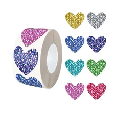 5000Counts Heart/Star Sticker Adhesive Wrapping Label for Scrapbook Packaging