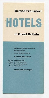 British Railways Transport Hotels Brochure Great Britain 1955