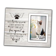 Memorial Pet Picture Frame, Cat Memorial Gifts for Loss of Pet Loss Gifts to