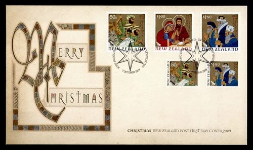DR WHO 2009 NEW ZEALAND FDC CHRISTMAS COMBO $1.80 M79715