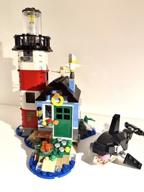 Lego Creator 31051 3-in-1 Lighthouse Point w/Manual Orca- mostly complete