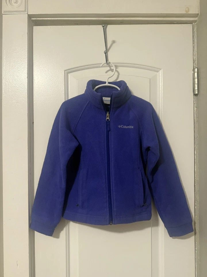 Columbia Brand Girls Winter Fleece Jacket Purple Size 6/6x - Image 4 of 4