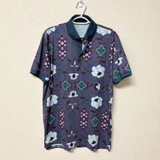 Greyson Short Sleeve Polo Golf Shirt Men's Size M Performance Floral