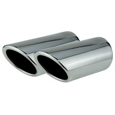 2 Auspuffblenden Edelstahl Chrom VW Golf 7 VII Variant Touran II Auspuff Blende