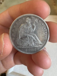 U.S. 1858 O Liberty Seated Half Dollar 50 Cent Coin
