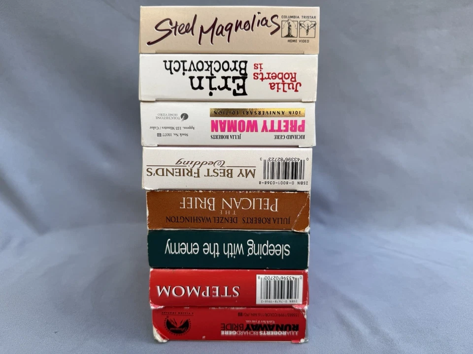 Julia Roberts Lot of 8 VHS Tapes Brockovich Stepmom Pretty Woman Wedding Pelican Foto 4 de 4