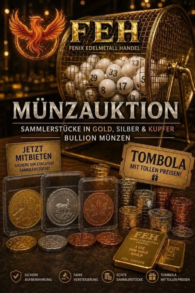 Gold & Silber ab 1 € + Tombola !