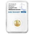 2021-W Proof $5 Type 2 American Gold Eagle 1/10 oz NGC PF70UC ER Blue Label
