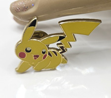 Pok mon Pikachu Yellow Black Lapel Pin Anime Manga Animation 2"