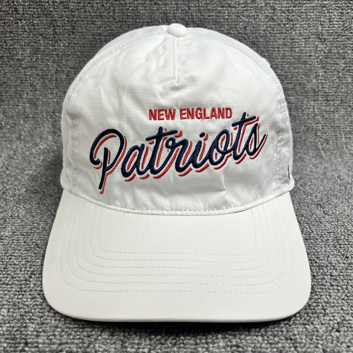 New England Patriots '47 Brand White Ripstop Script Snapback Hat Cap New