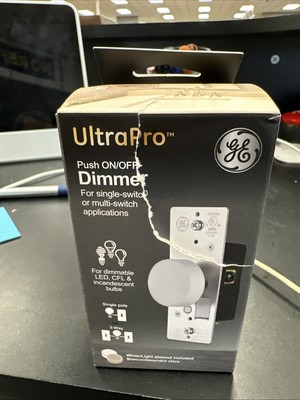 B-7. 3-Way Rotating Dimmer Switch, Push On/Off, Use with Dimmable LED, CFL