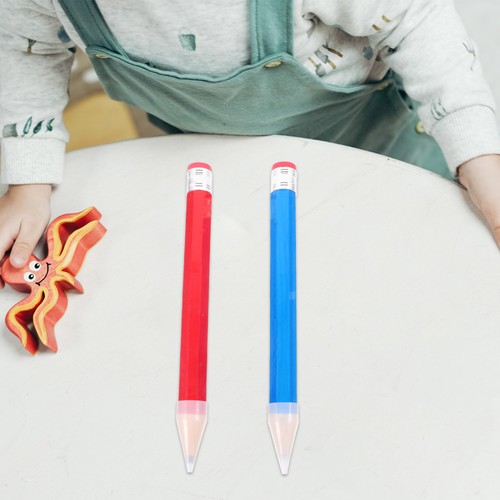 2 Pcs Wooden Pencil Toys Large Writing Pencils Toddler Child Big - Bild 3 von 12