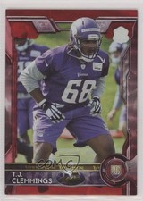 2015 Topps Rookie 60th Anniversary Red 50/60 TJ Clemmings #425 00hn
