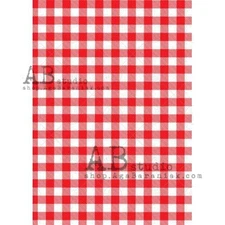 Red & White Buffalo Check | A4 Rice Paper | Paper for Decoupage | AB Studios