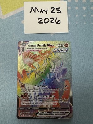 Pokémon Rapid Strike Urshifu VMAX 169/163 Full Art Secret Rare Holo Battle Styl 