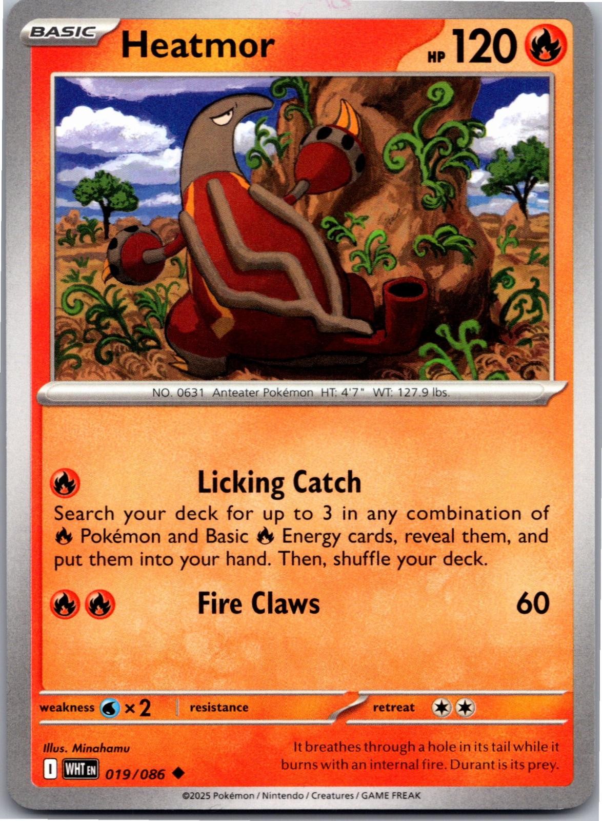 Heatmor 019/086 Uncommon White Flare Pokemon Near Mint