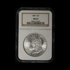 New Listing1887-P$1 Morgan Silver Dollar NGC MS64
