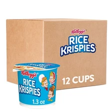 Kellogg's Rice Krispies Breakfast Cereal Cups, Kids Snacks, Cup to Go,