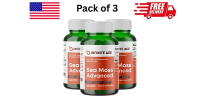 #ad #ad INFINITE AGE 1250mg Sea Moss Advanced Superfood High Potency Vegan 3 Pack $53.99