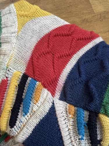 Suéter tejido 3D Carlo Colucci estilo Coogi vintage - raro - Imagen 14 de 17
