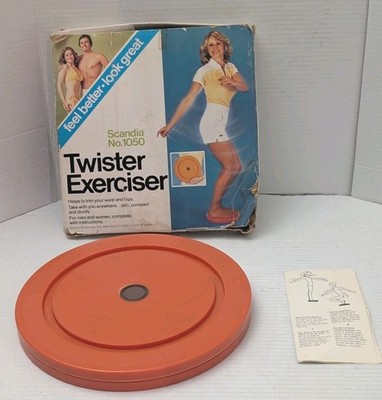 Vintage Twister Exerciser Scandia 1050 Trim Your Waist Hips Board Twisting Disc