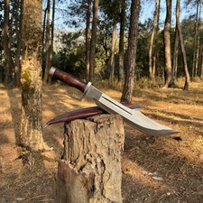 Custom Handmade Carbon Steel Blade Survival Bowie Knife | Hunting Knife Camping