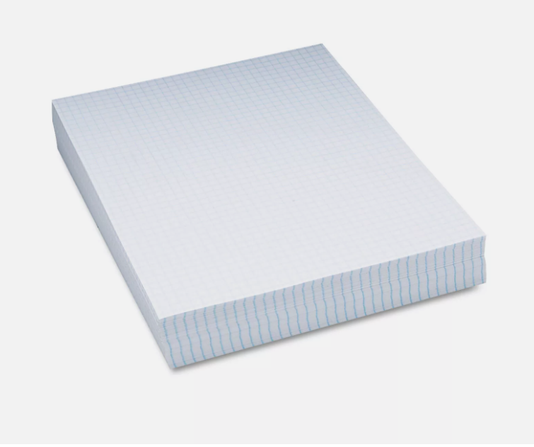 8.5 x 11 Graph Paper Notebook 500 Sheets Bulk Pack  