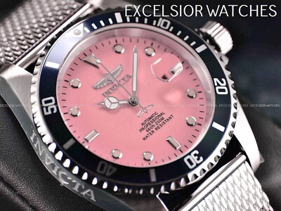 do!aquaロータス Invicta Pro Diver Ice Pink Dial Automatic Men's 47mm Stainless