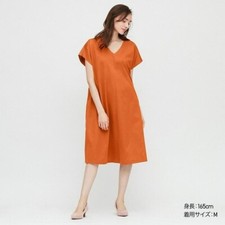UNIQLO Orange Cotton Oversized Dress