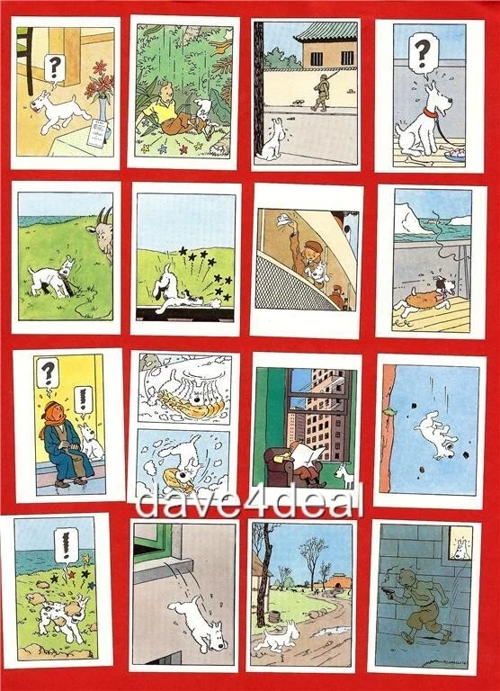 TINTIN: 64 SUPERBES CHROMOS (PAPIER) MILOU SNOWY -BUBBLE GUM AU MIEL -COMME NEUF - Image 3 of 4