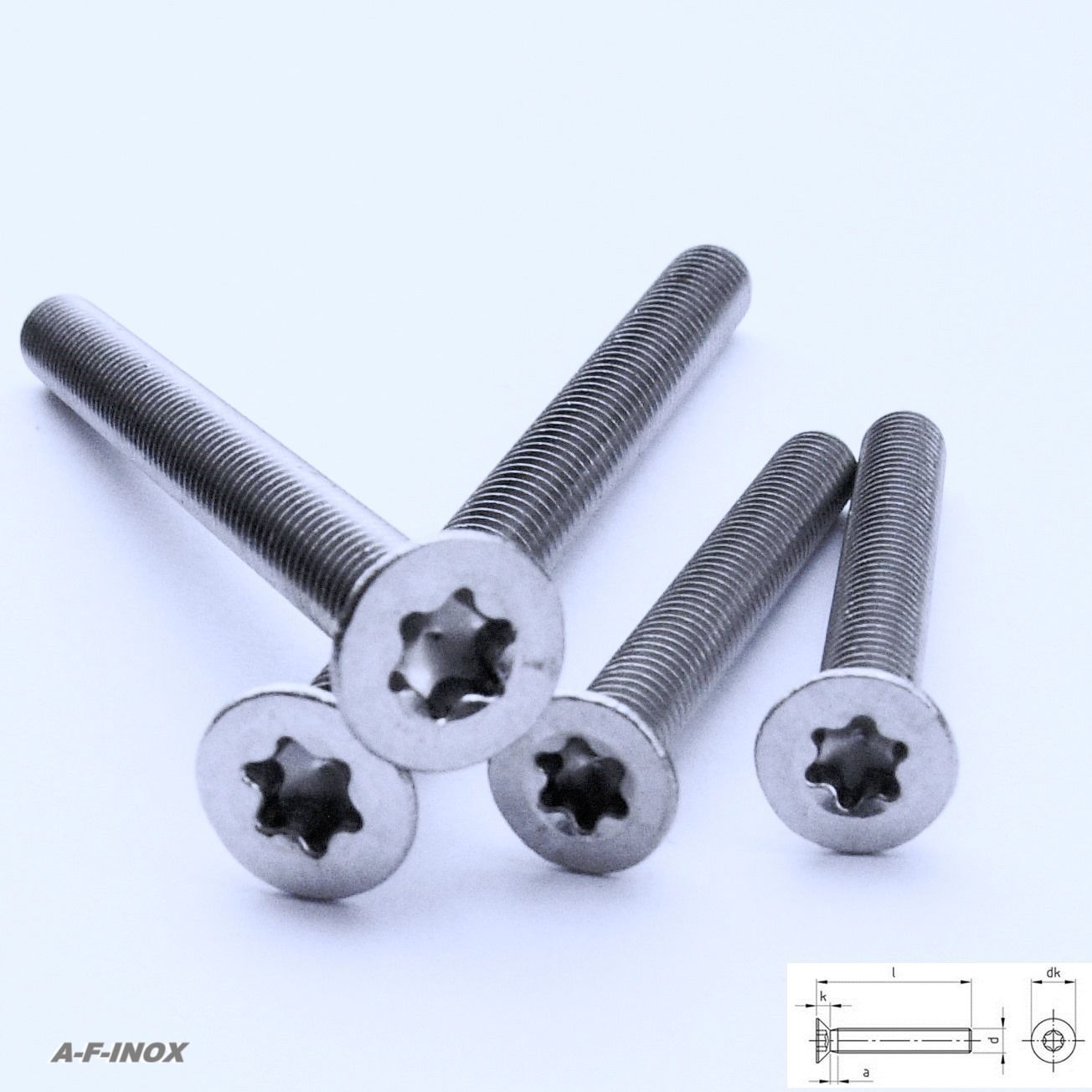 Msx Metal Gear Viti Torx Svasate A2 Inox - Misure M4, M5, M6, Acciaio Inossidabile, Testa A Stella, Per Interni Ed Esterni Bulloni A Brugola M4 M5 M6 - Foto 8