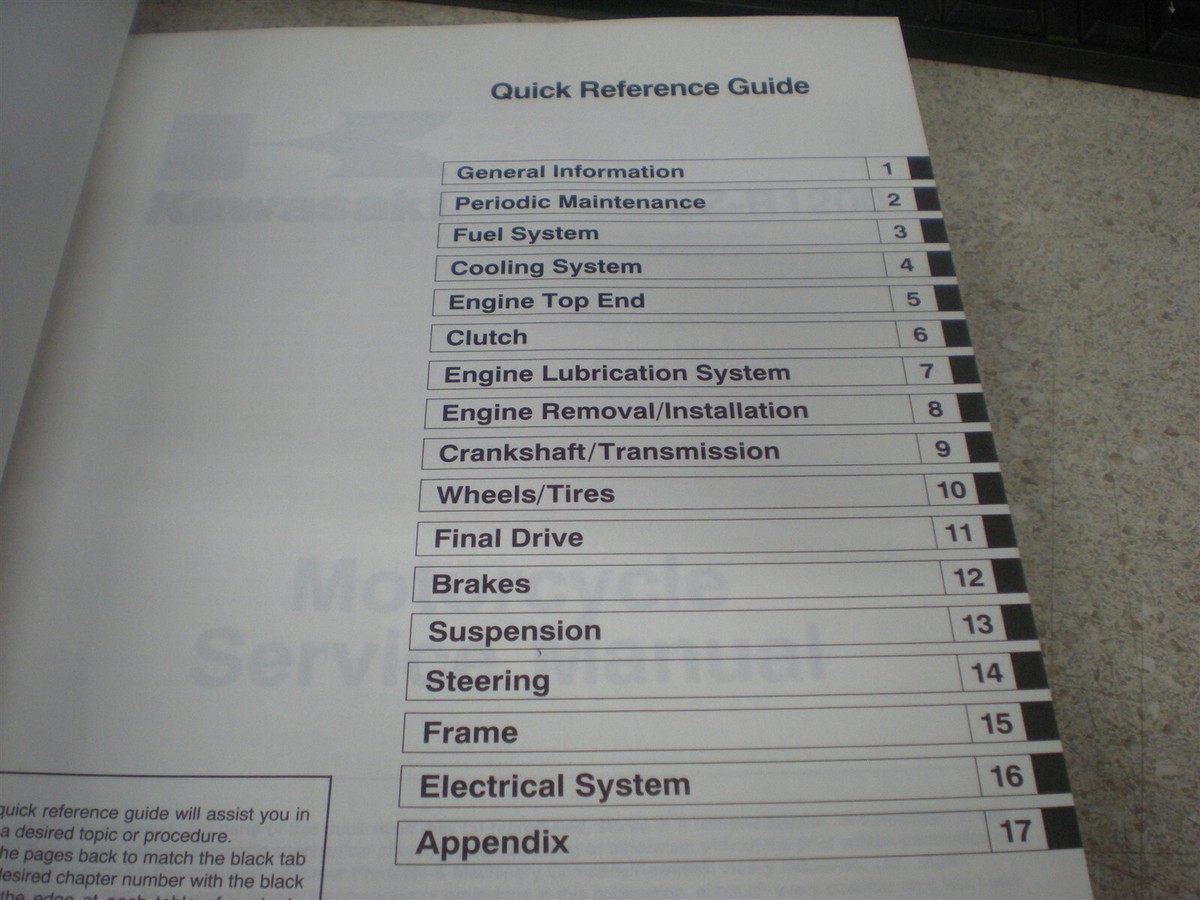 OEM Kawasaki Service Manual 2002 ZX1200 99924-1279-01 | eBay