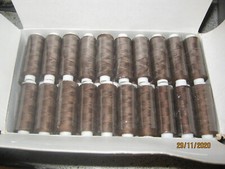 100 rotoli filo da cucito marrone scuro adatto per macchina da cucire confezione originale nuovo!3