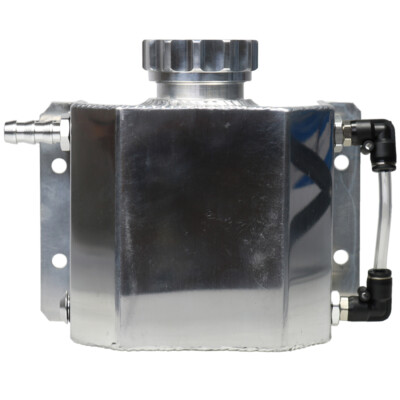 1L Black Aluminum Radiator Coolant Overflow Bottle Recovery Water Tank Reservoir
