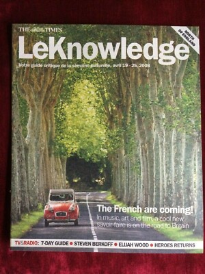 THE KNOWLEDGE mag 19-April-2008 Elijah Wood Steven Berkoff Loris Greaud Heroes