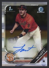 2019 Bowman Draft Chrome Auto #CDA-LW Logan Wyatt Giants 1st Bowman