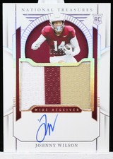2024 Panini National Treasures Coll Johnny Wilson Patch Auto RC Silver #05/39